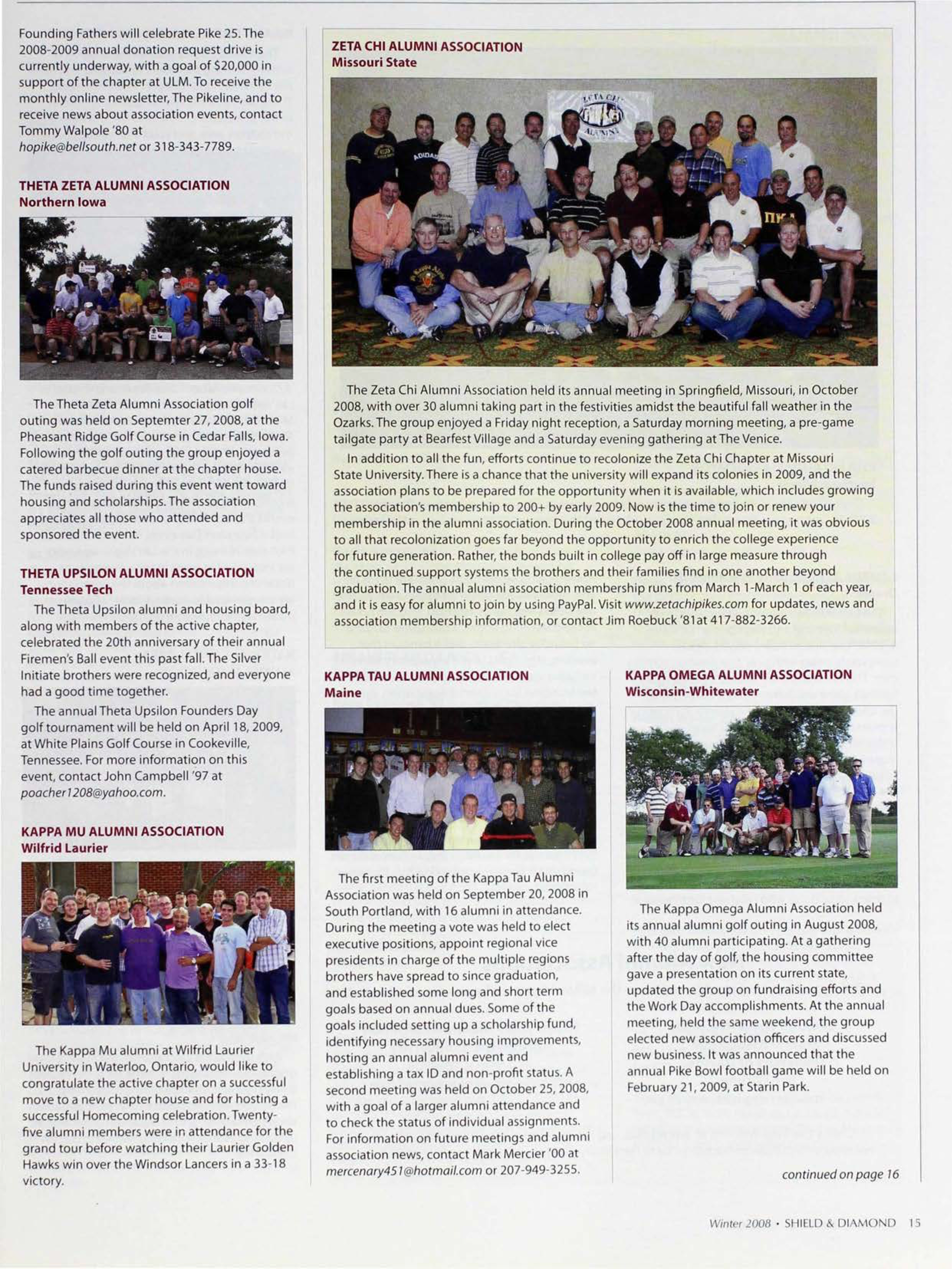 Zeta Chi Alumni Association Missouri State